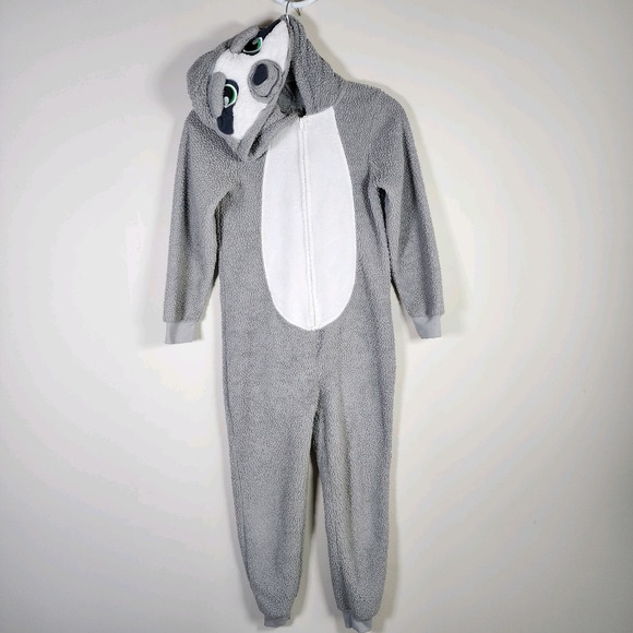 Sloth Costume kids size 7 to 8‎ years Sherpa Fuzzy Halloween Dress Up Boy Girl - Picture 3 of 16